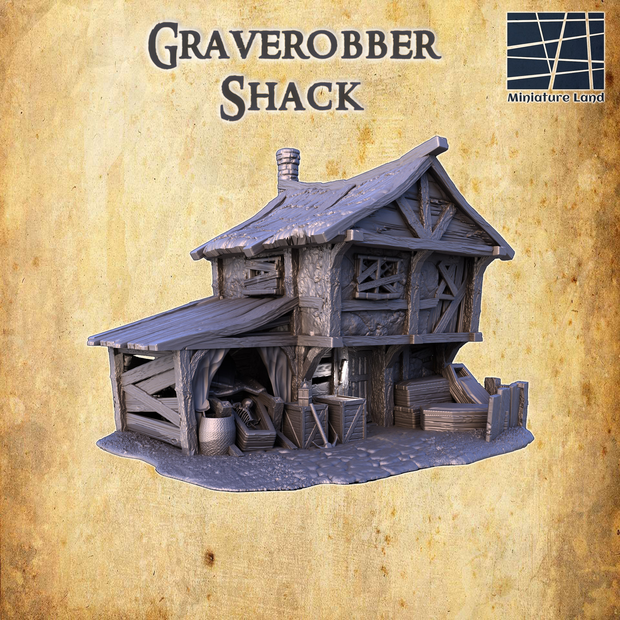 Grave Robber Shack - Tabletop Terrain - 28 MM